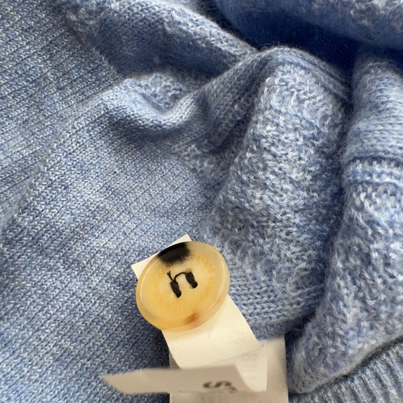 Vineyard Vines Sweater Coat Womens Small Blue Cashmere Cable Knit Long Cardigan - Picture 5 of 16